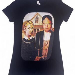 The Office Dwight & Angela American Gothic Paraody Graphic